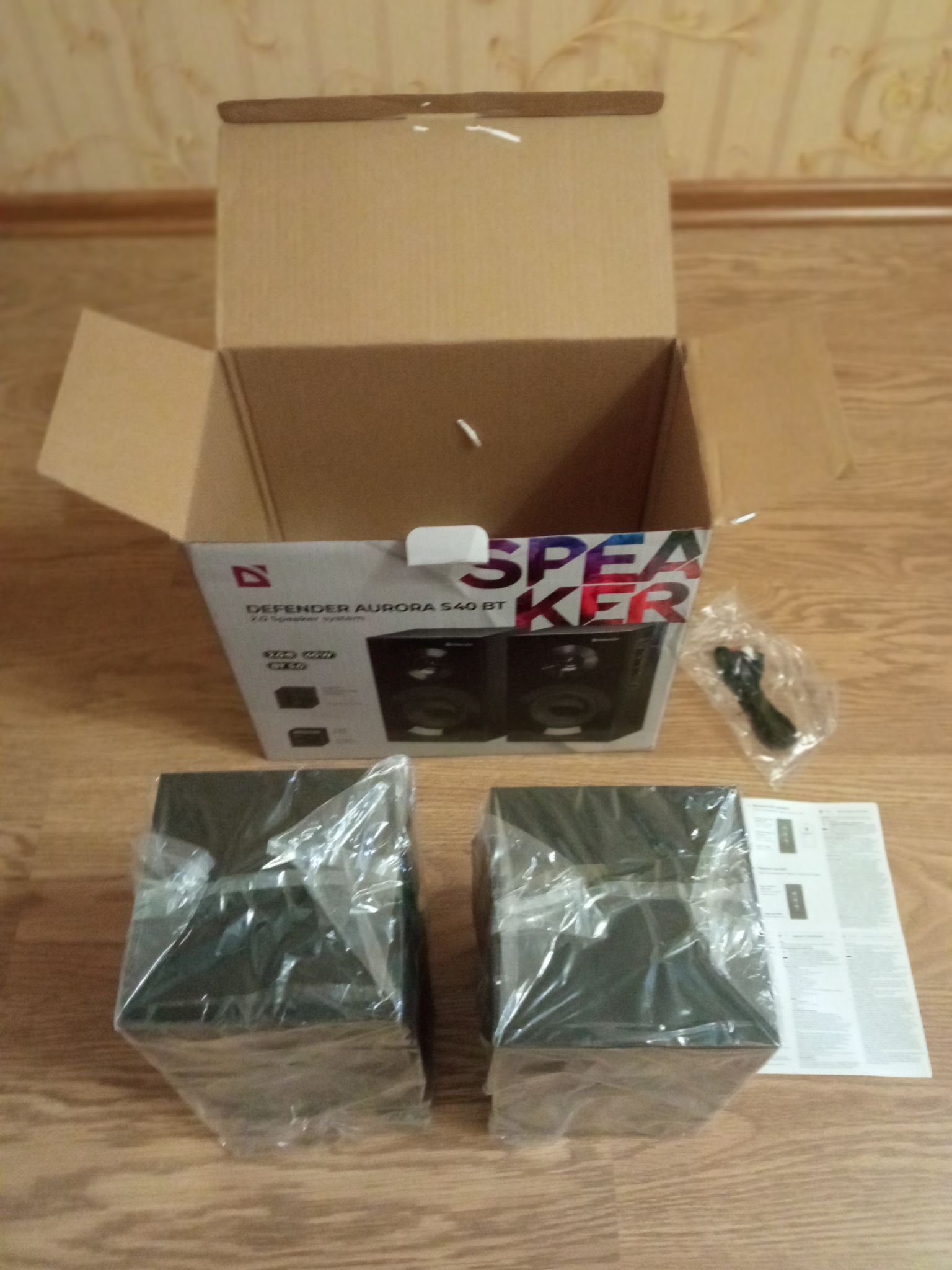 Колонки 2.0 Defender Aurora S40 BT 40Вт, Bluetooth, 220В (65240) 65240 ...