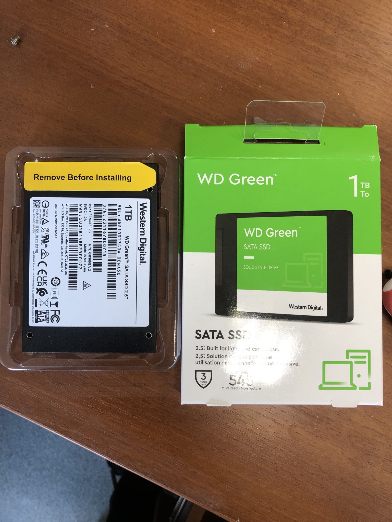 Накопитель SSD WESTERN DIGITAL WD 2.5 Green 1Tb SATA III 3D TLC ...