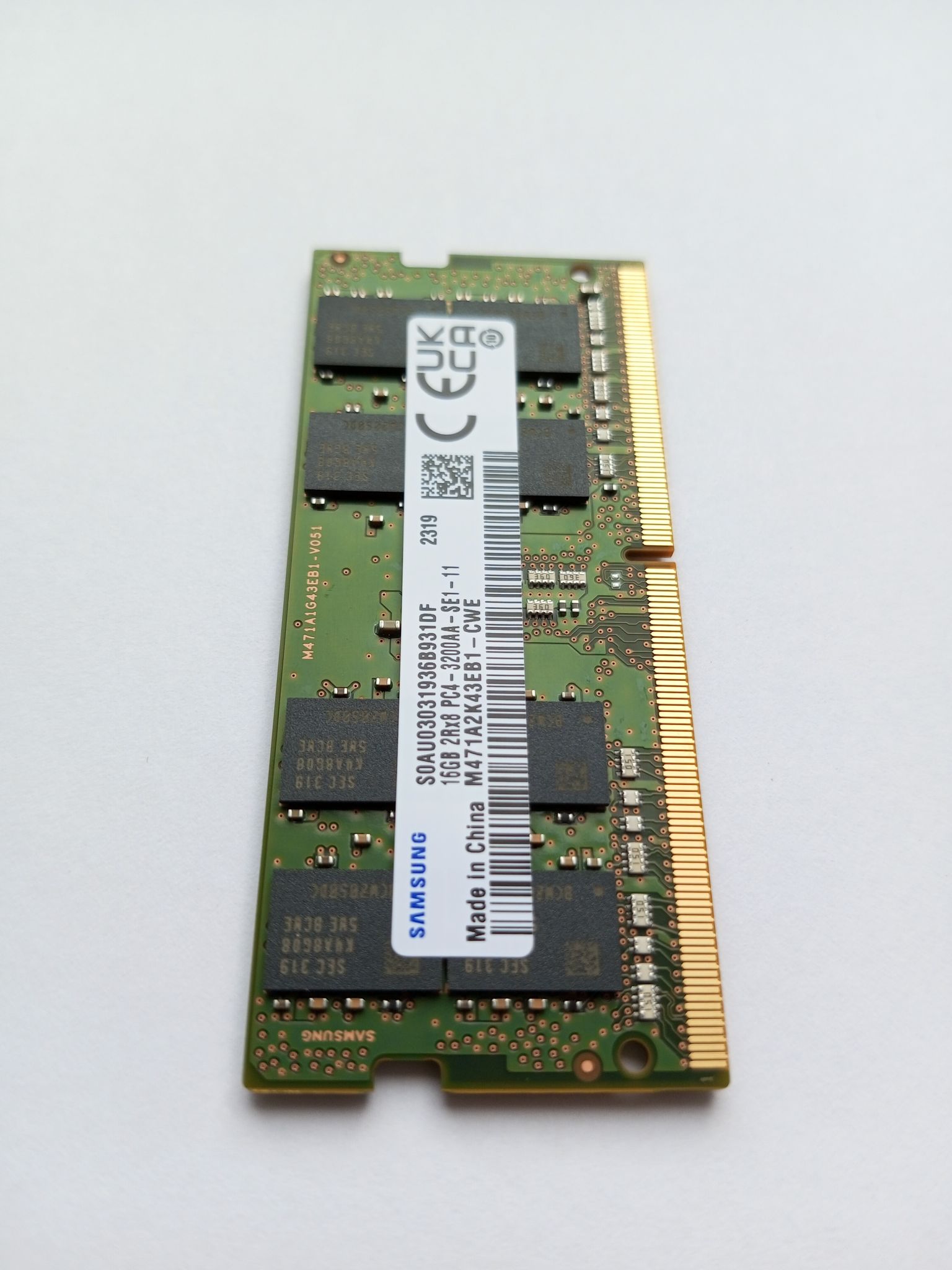 Оперативная память Samsung SO-DIMM 16GB DDR4-3200 (M471A2K43EB1-CWE ...