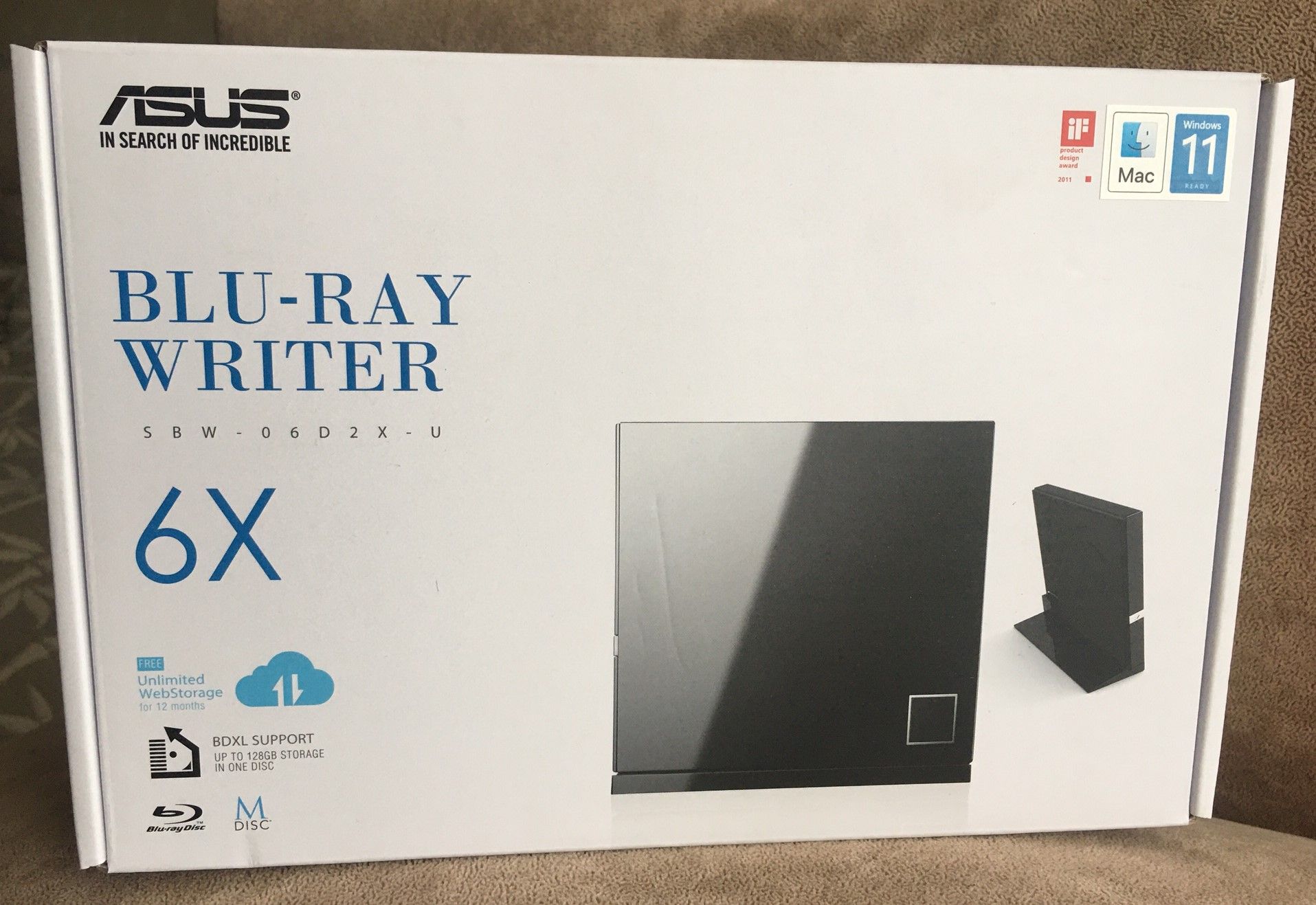 Внешний оптический привод Asus SBW-06D2X-U Black, USB 2.0, Retail SBW ...