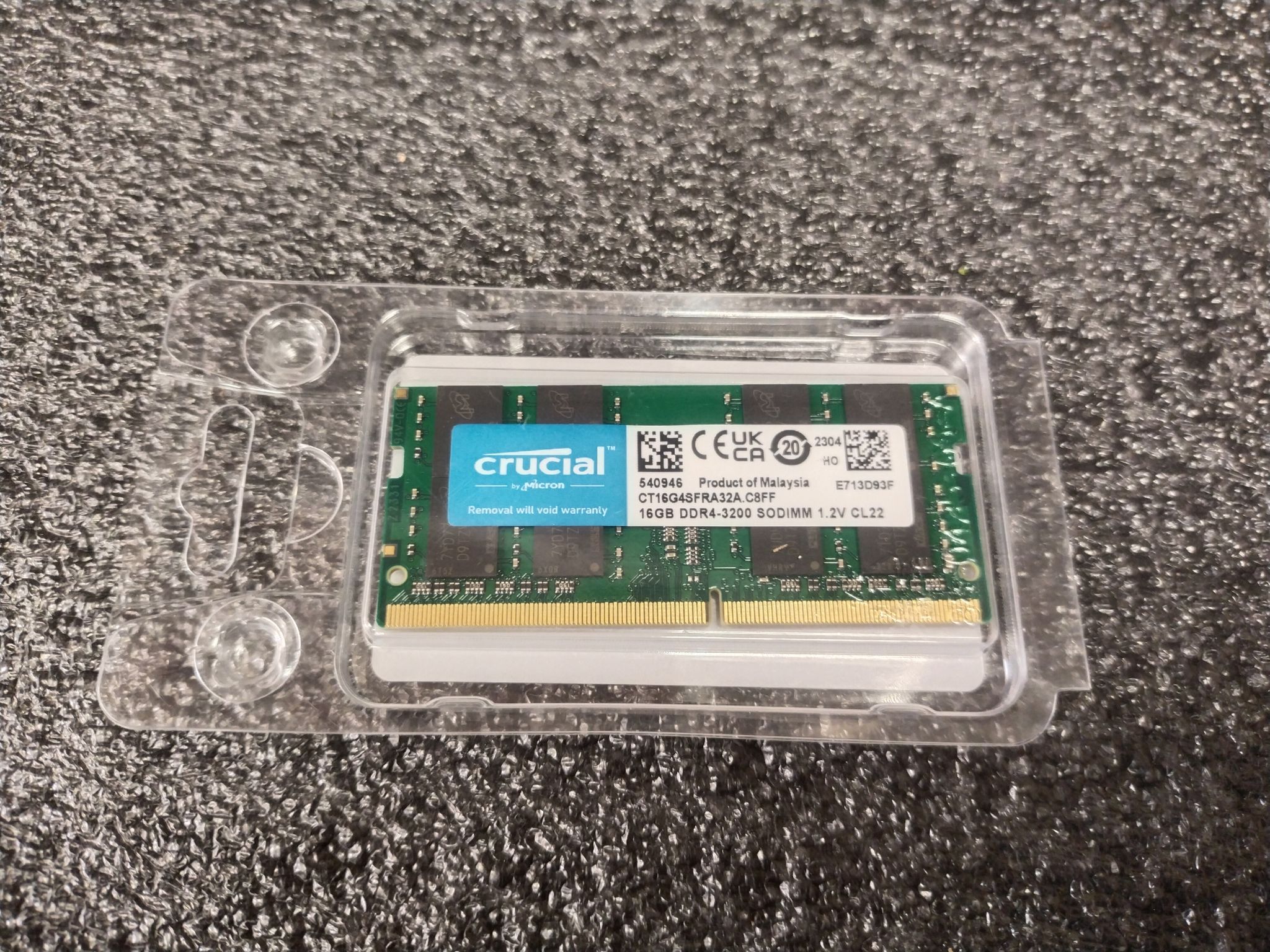 Оперативная память Crucial SO-DIMM DDR4 16Gb 3200MHz pc-25600