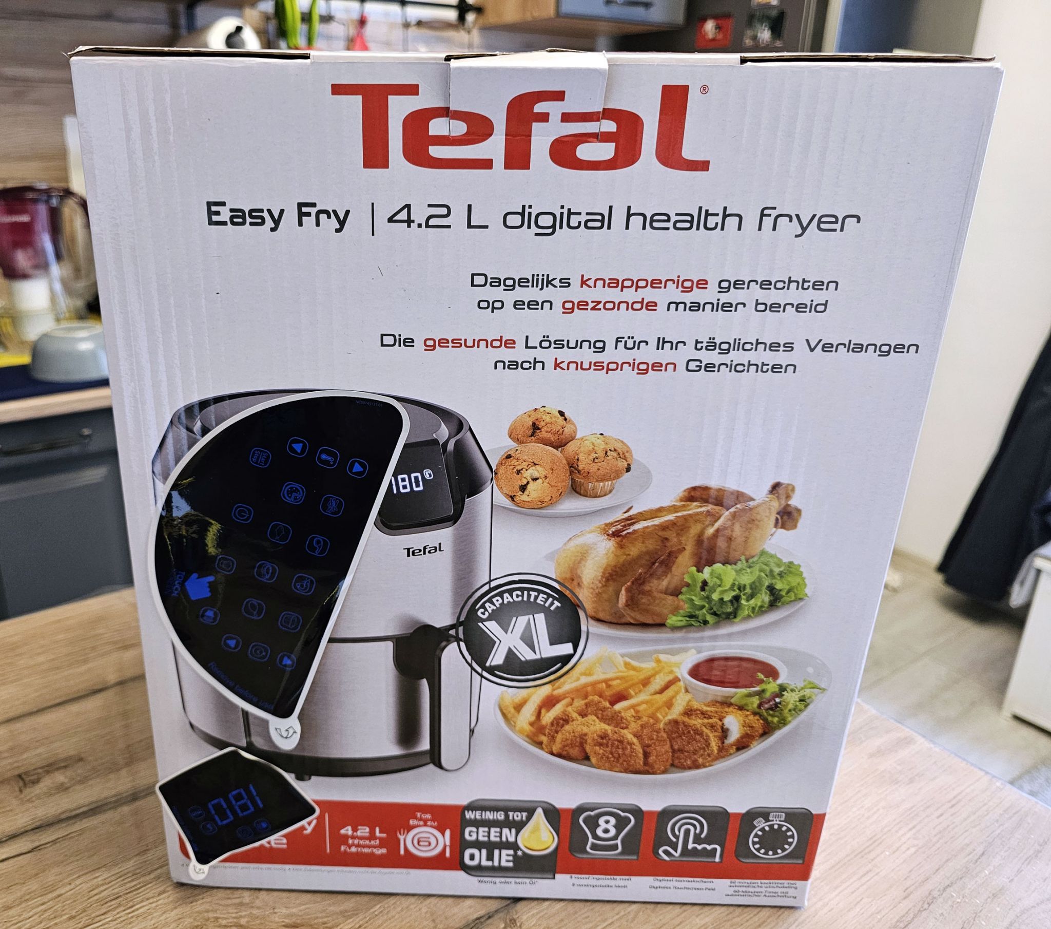 Аэрогриль Tefal Easy Fry Deluxe EY401D15 — купить по низкой цене в  интернет-магазине ОНЛАЙН ТРЕЙД.РУ