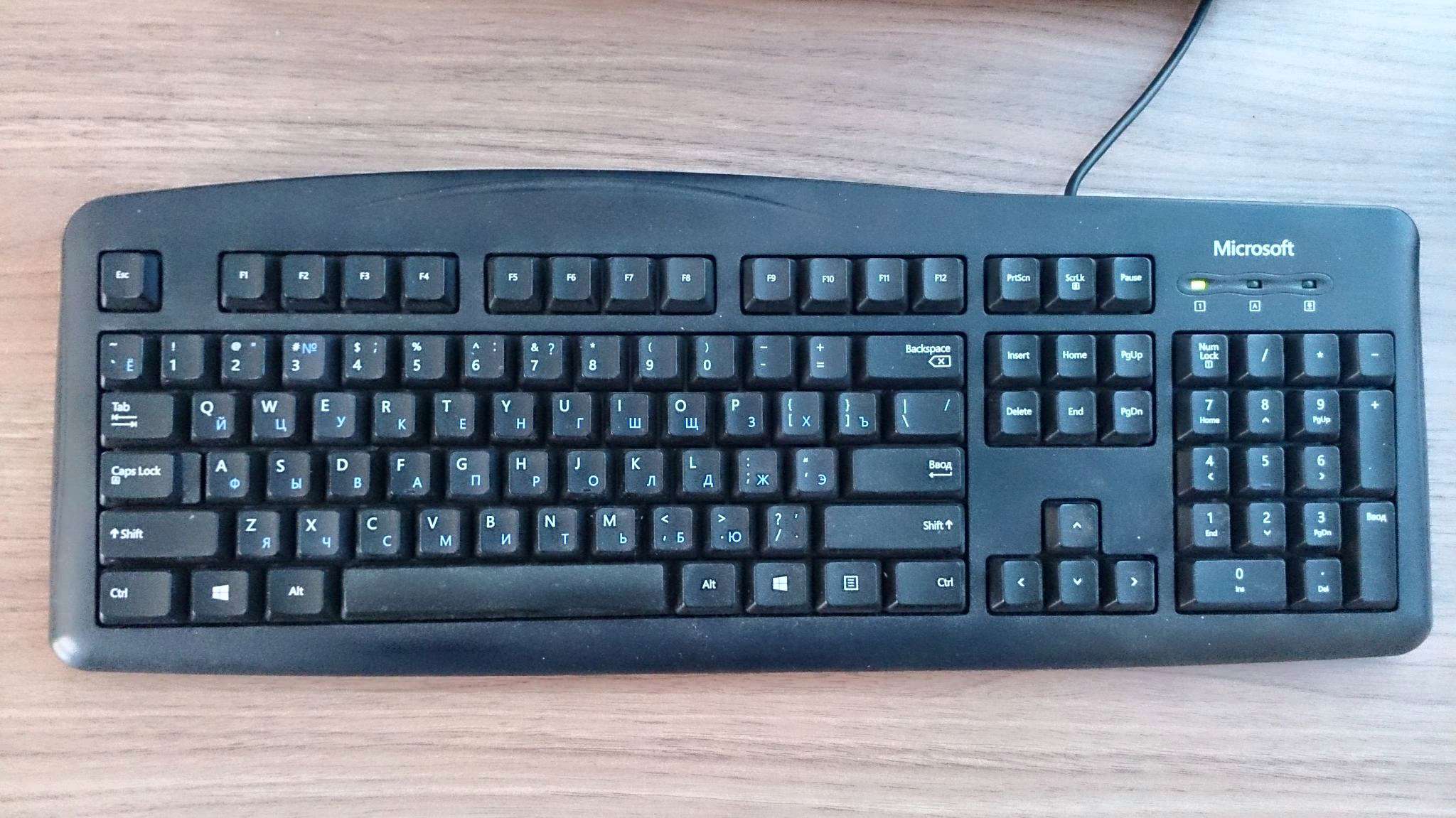 Клавиатура Microsoft Wired Keyboard 200 USB (JWD-00002) чёрная — купить ...