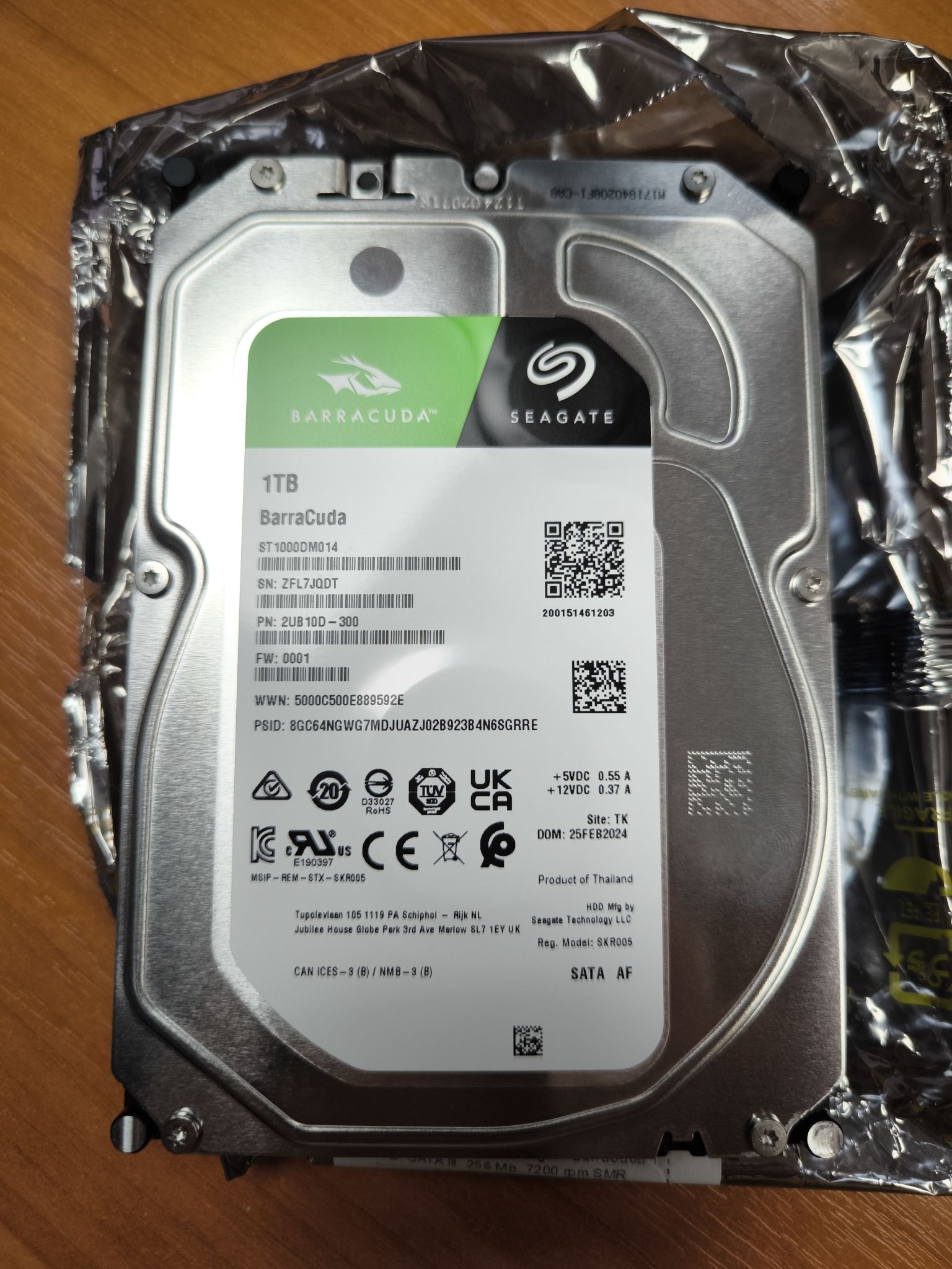 Жесткий диск 3.5 Seagate BarraCuda 1 ТБ, SATA III, 256 Mb, 7200 rpm SMR ...