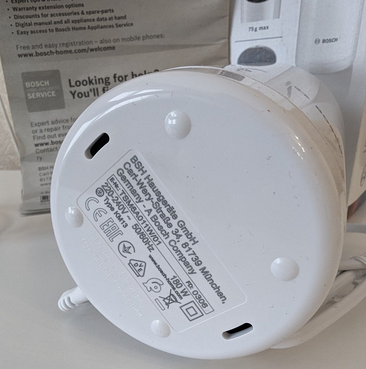 Кофемолка Bosch TSM6A011W — купить по низкой цене в интернет-магазине ...