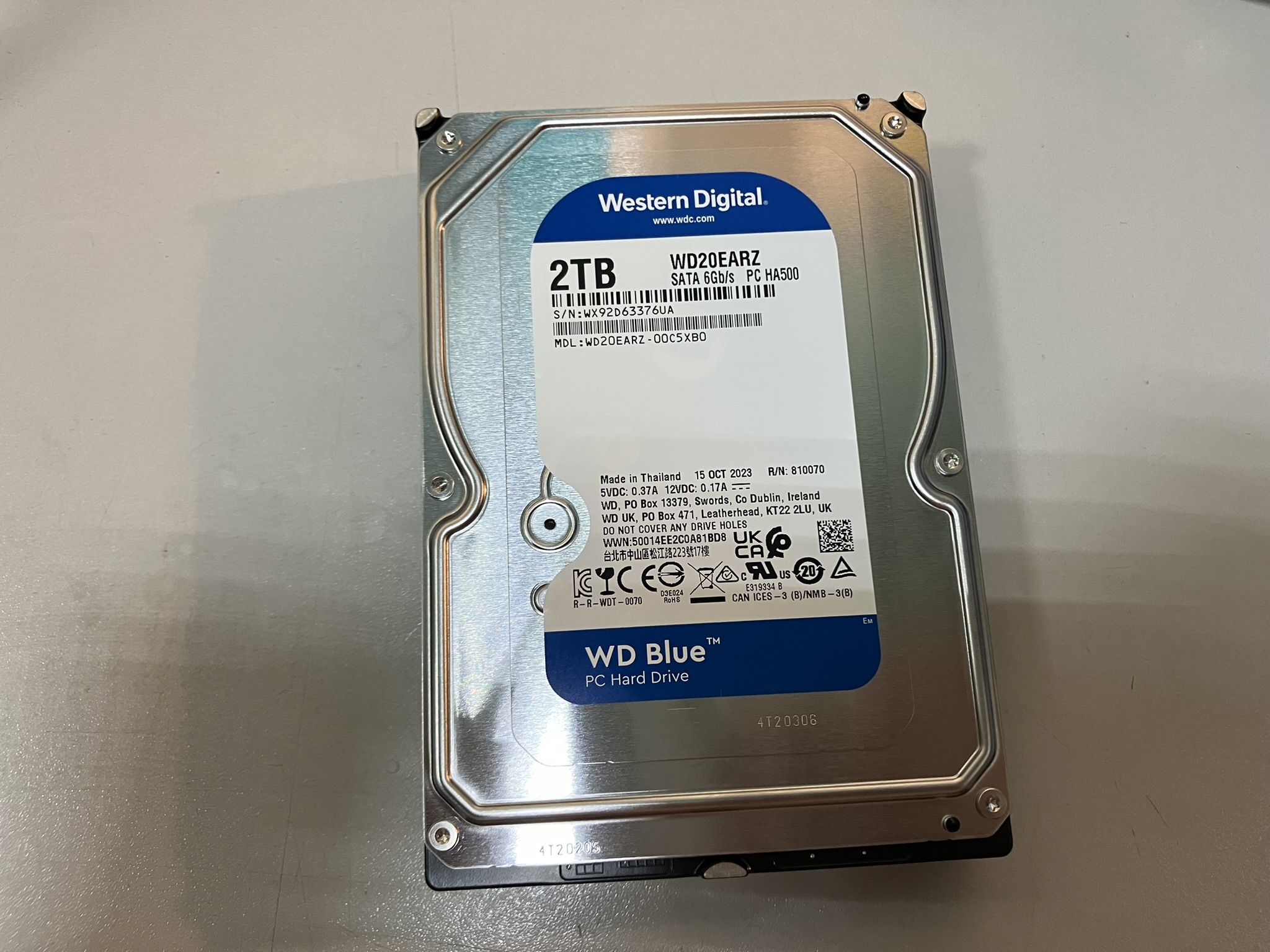 Жесткий диск 3.5 Western Digital WD Blue 2 ТБ, SATA III, 64Mb