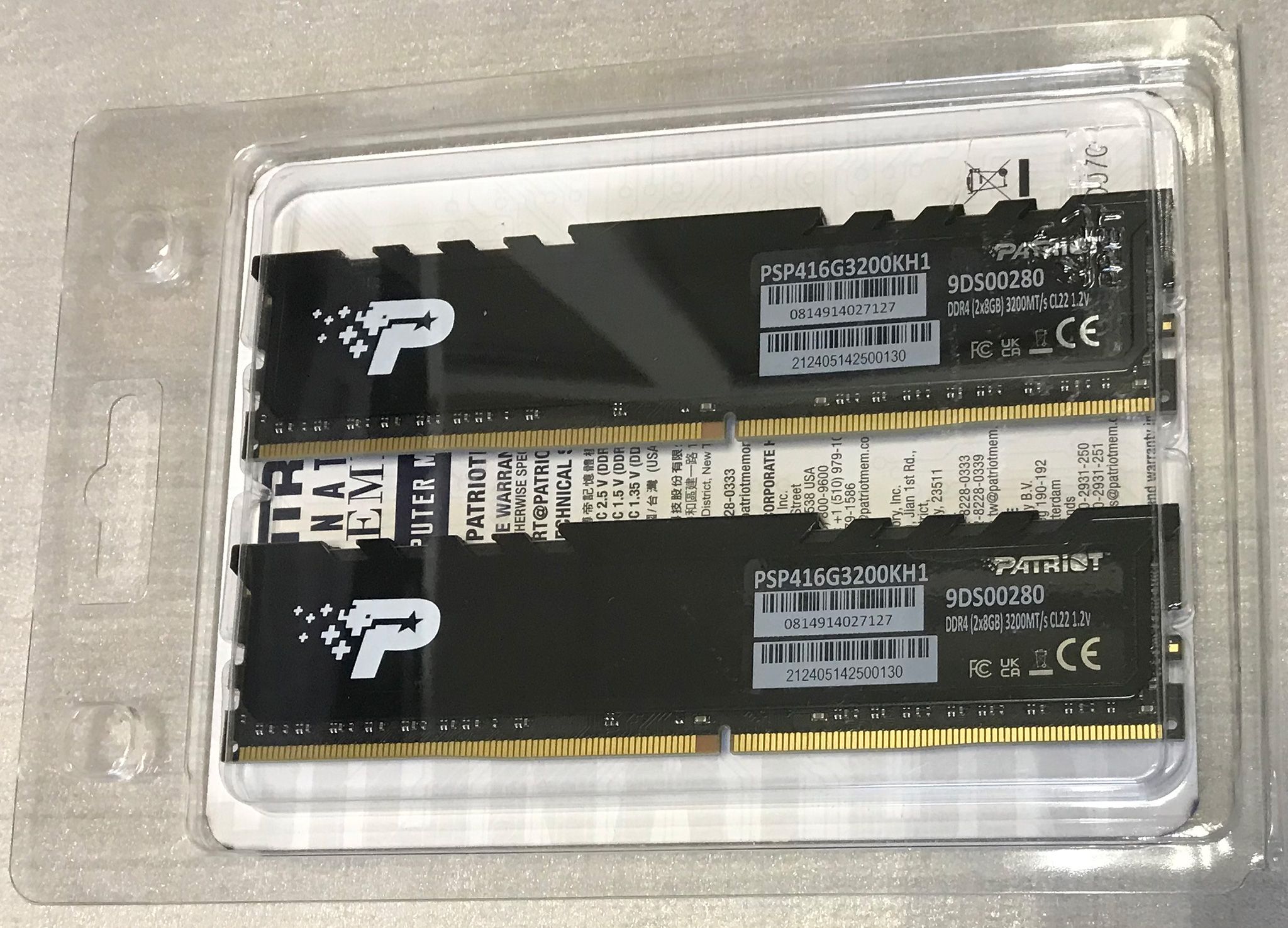 Оперативная память Patriot Memory DDR4 16Gb (2x8Gb) 3200MHz pc
