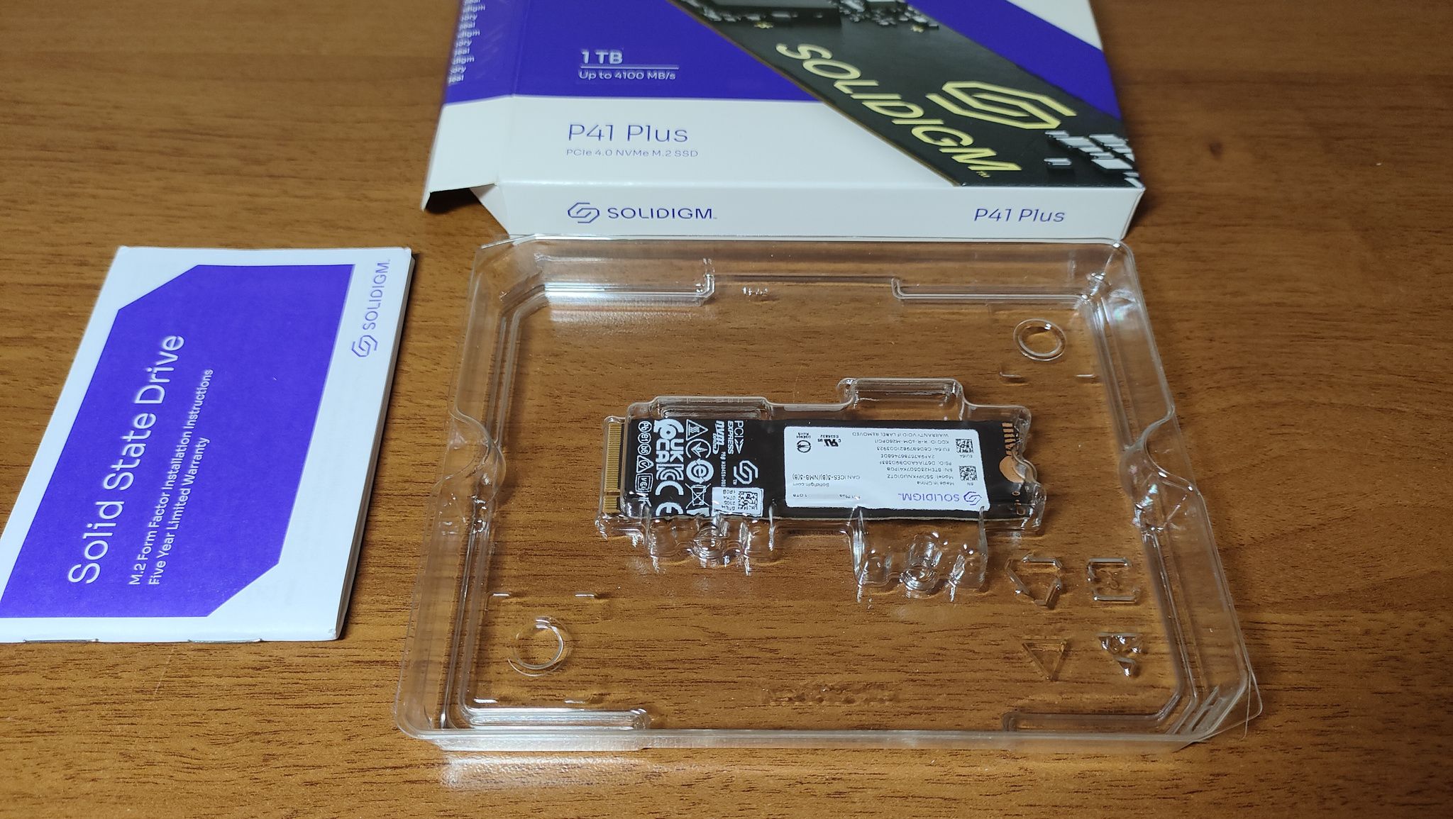 SSD диск SOLIDIGM (Intel) P41 Plus, 1000Gb, M.2 2280, PCIe 4.0 x4