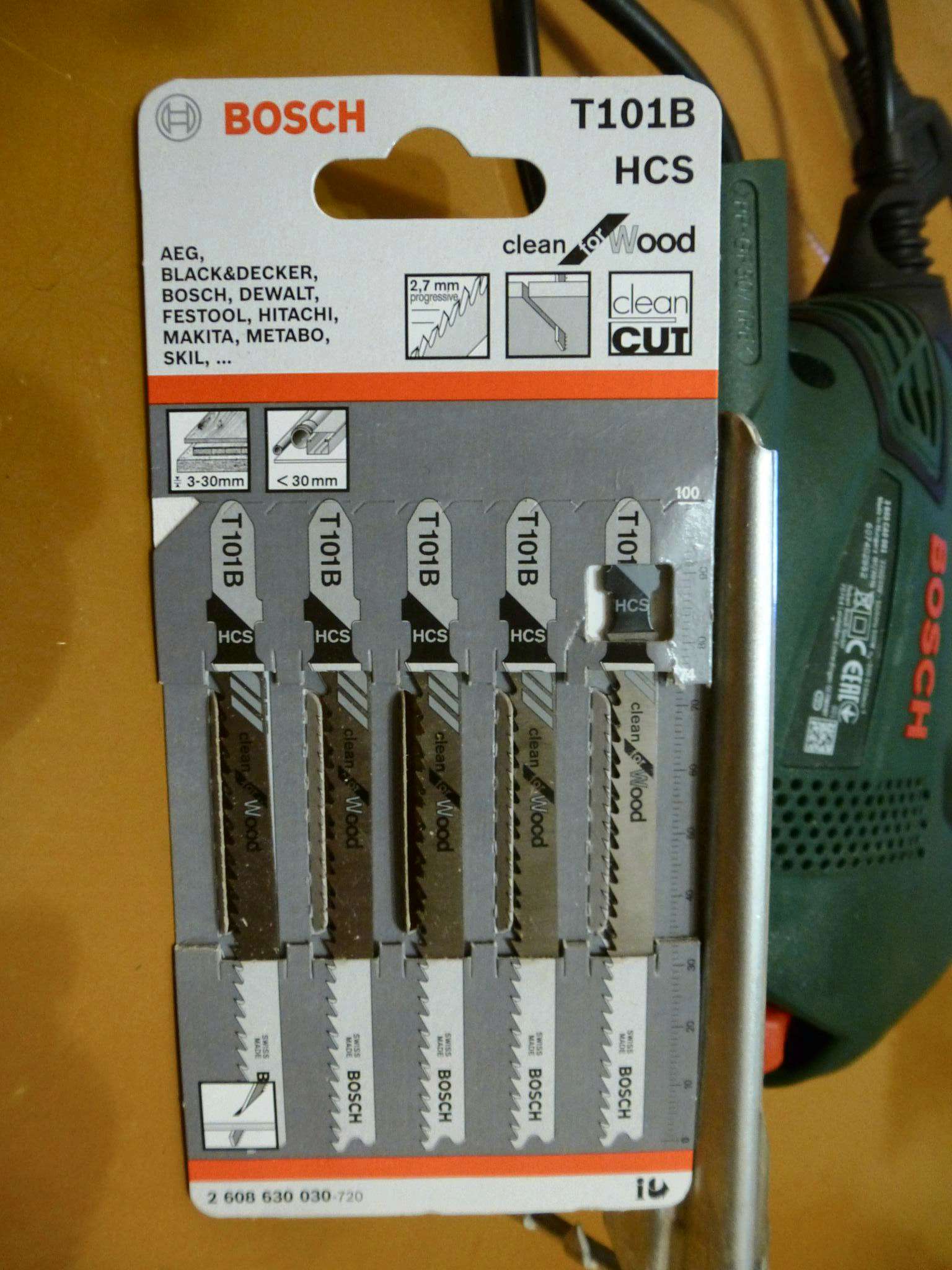 Купить пилки для лобзика Bosch T101 B, для древесины 2608630030 в ...