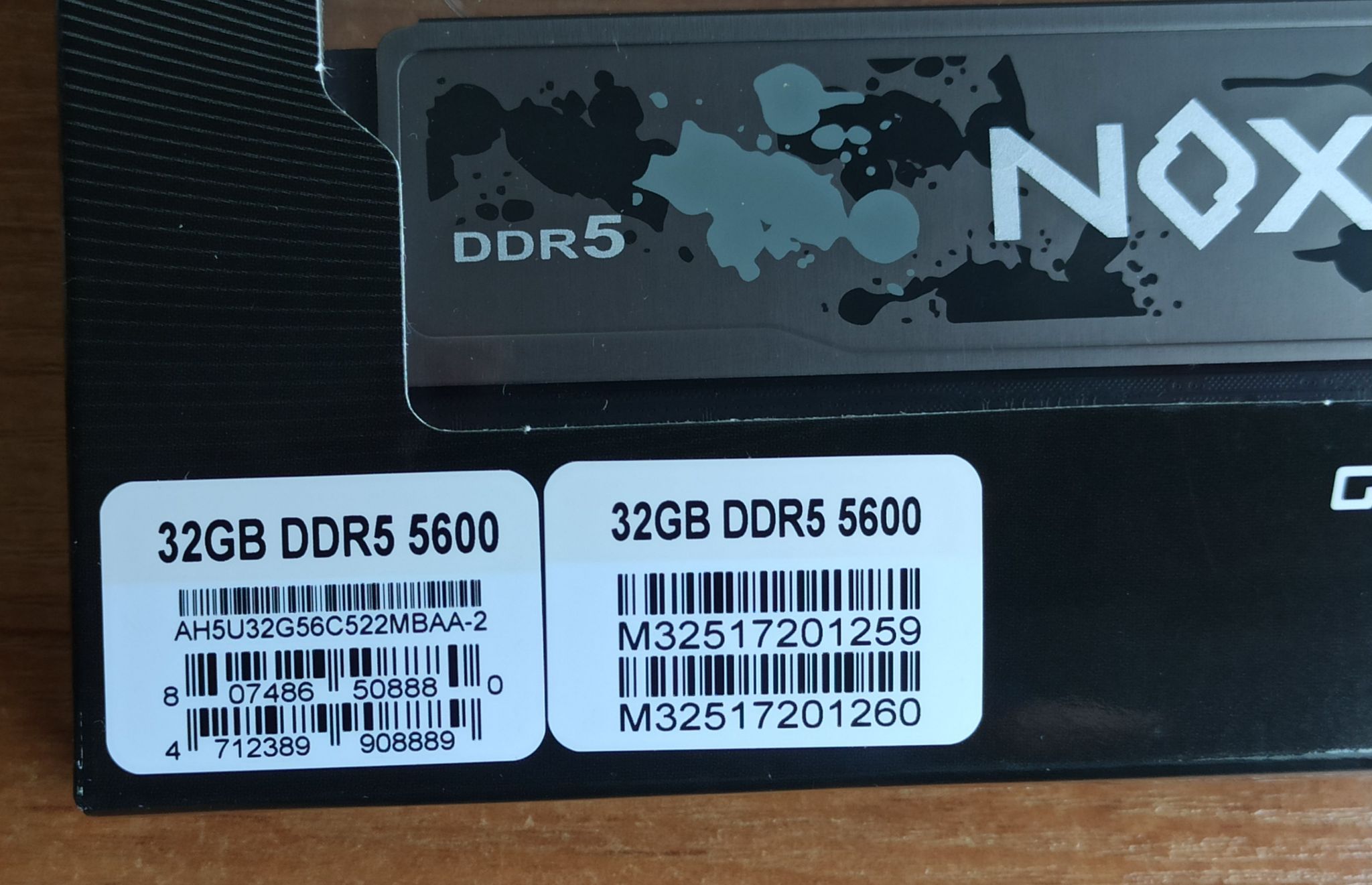 Оперативная память Apacer DDR5 32Gb (2x16Gb) 5600MHz pc-44800 NOX