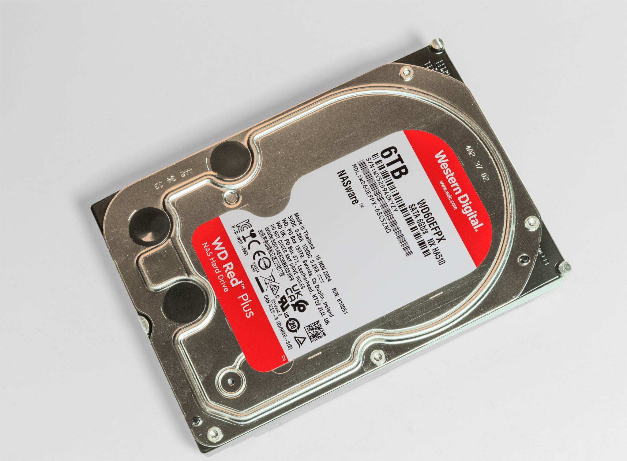 Жесткий диск 3.5 Western Digital WD Red Plus 6 ТБ, SATA III, 256