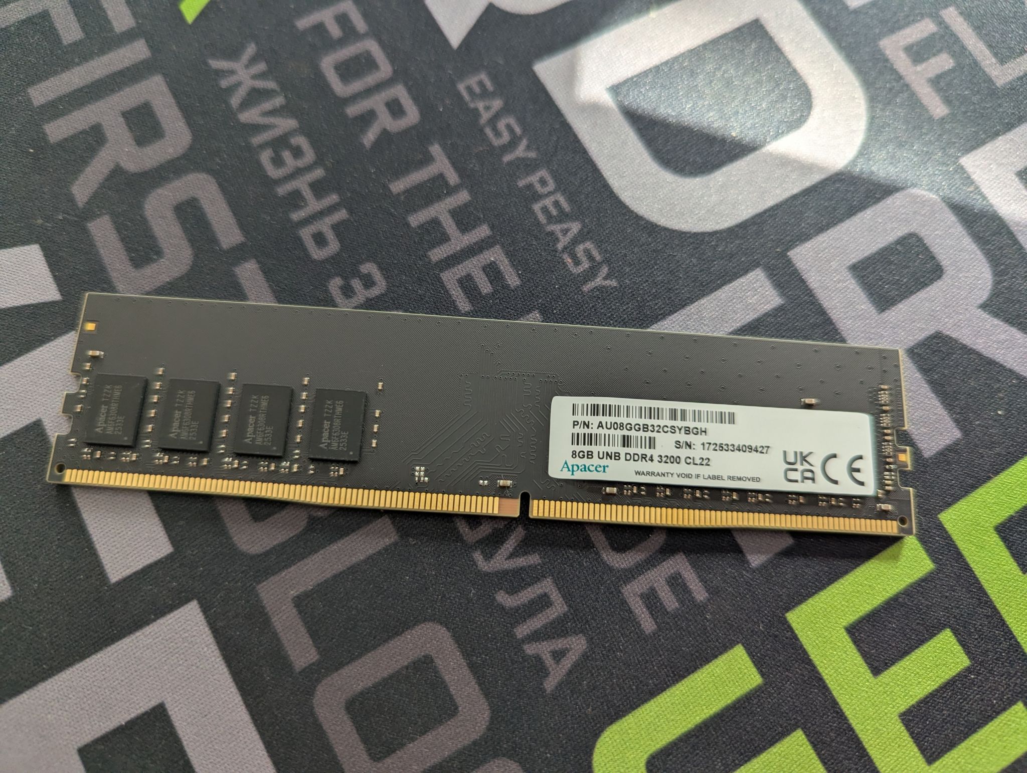 Оперативная память Apacer DDR4 8Gb 3200MHz CL22 1024x8 EL.08G21