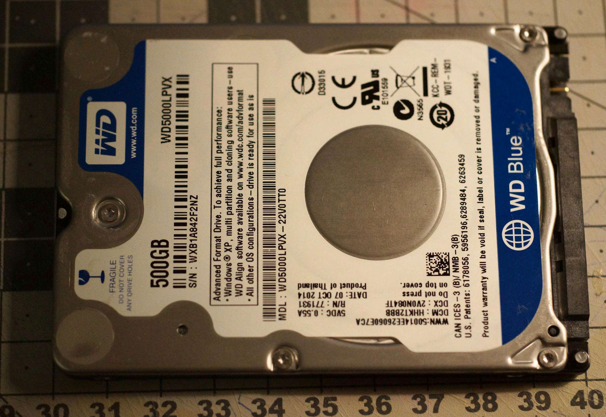 Жесткий диск 2. Western digital wd blue 500 гб wd5000lpcx. 5", 5400 rpm, sata iii, wd blue. 5. Hdd wd blue 2.