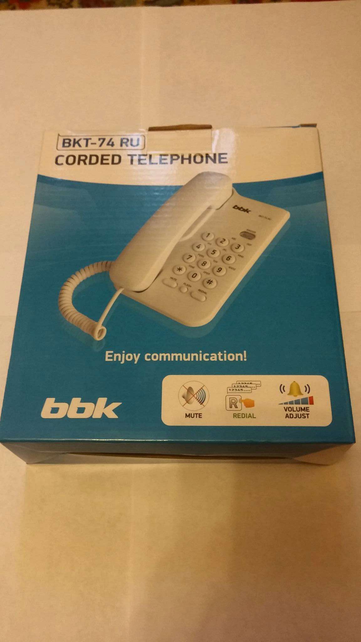 Telefon Ru Проводной телефон BBK BKT-74 RU белый — купить в интернет-магазине ...