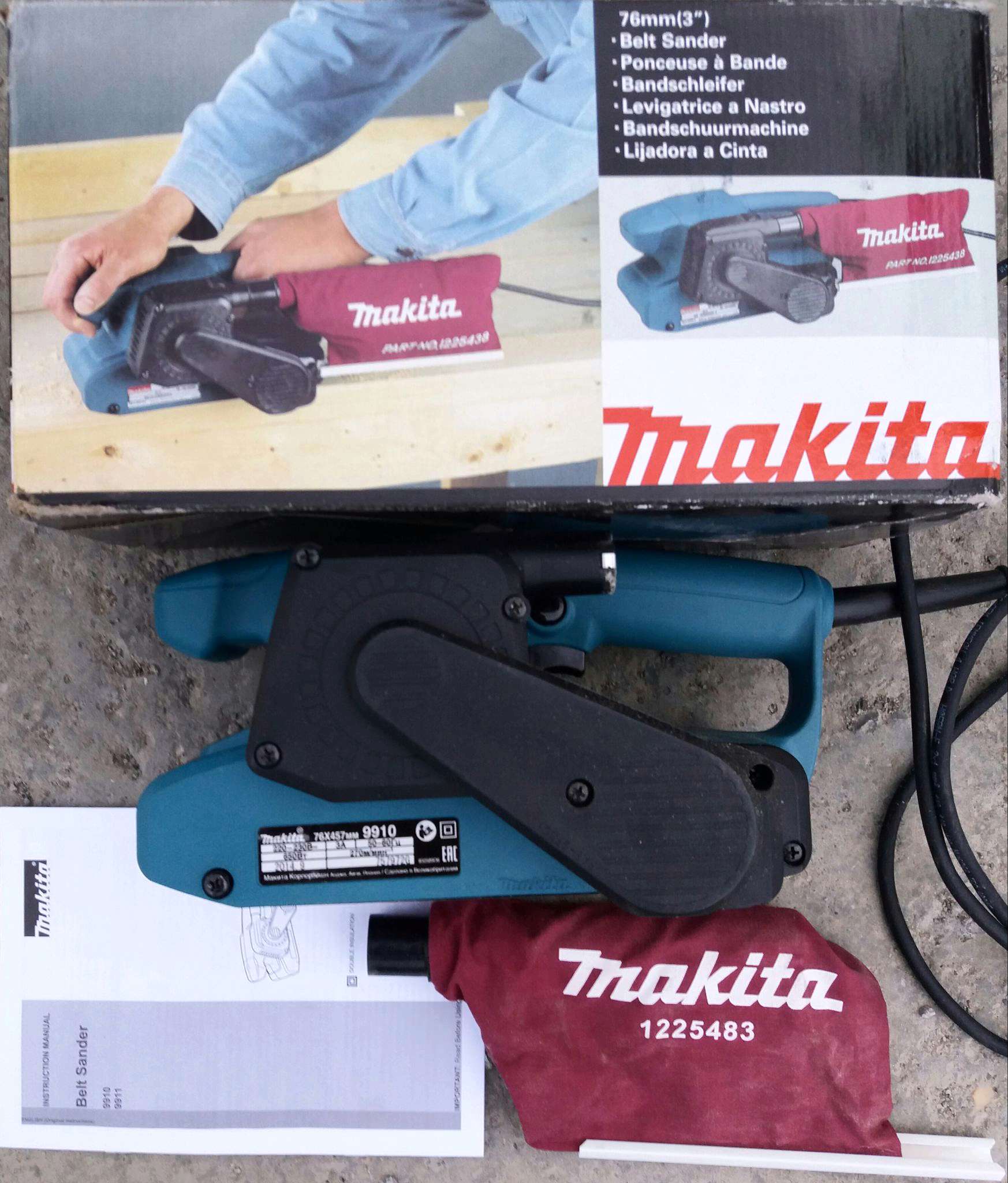 Ленточная шлифмашина MAKITA 9910 9910_m — купить в интернет-магазине ОНЛАЙН  ТРЕЙД.РУ