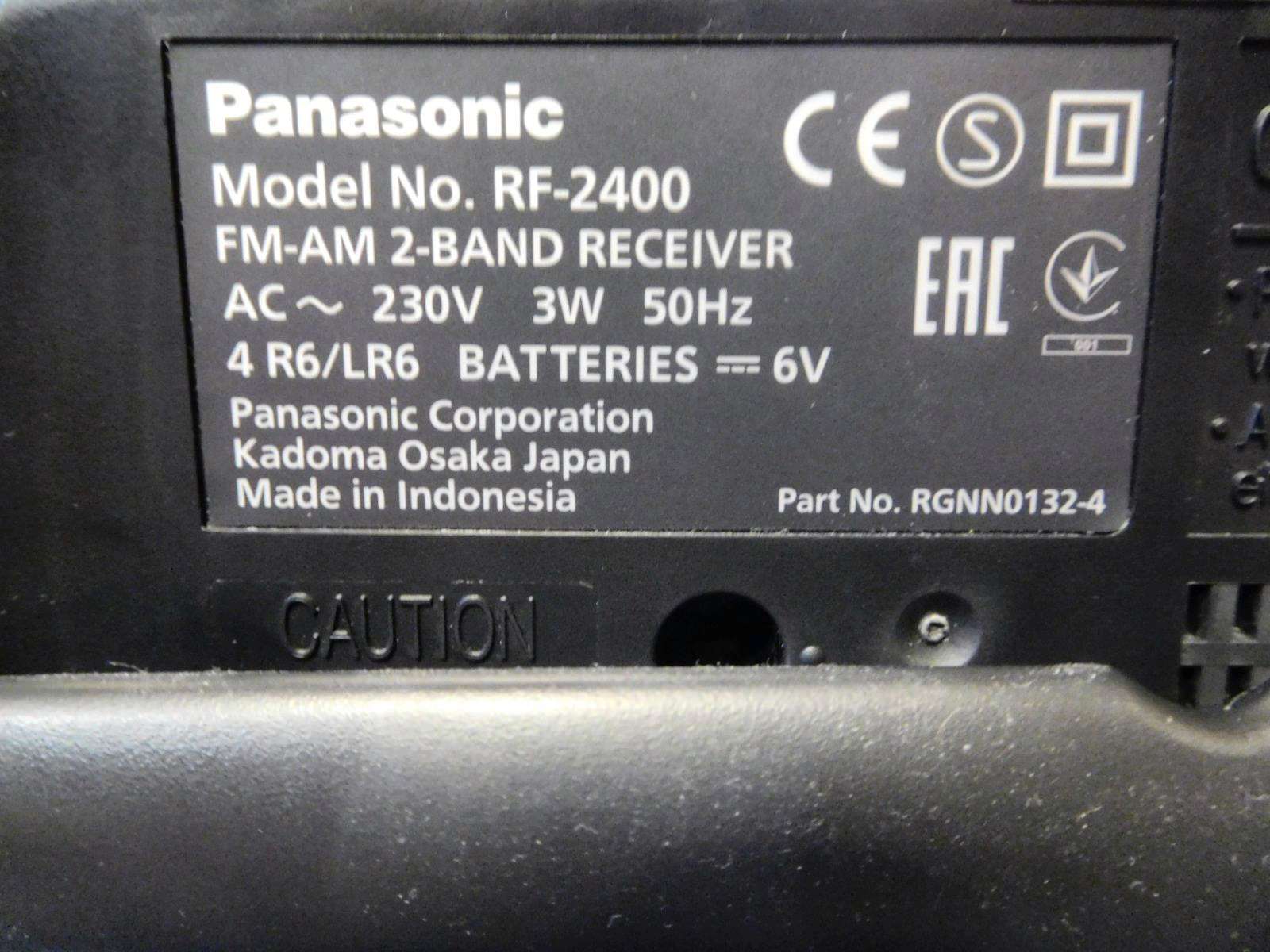 Радиоприемник PANASONIC RF-2400DEE-K — купить в интернет-магазине ...