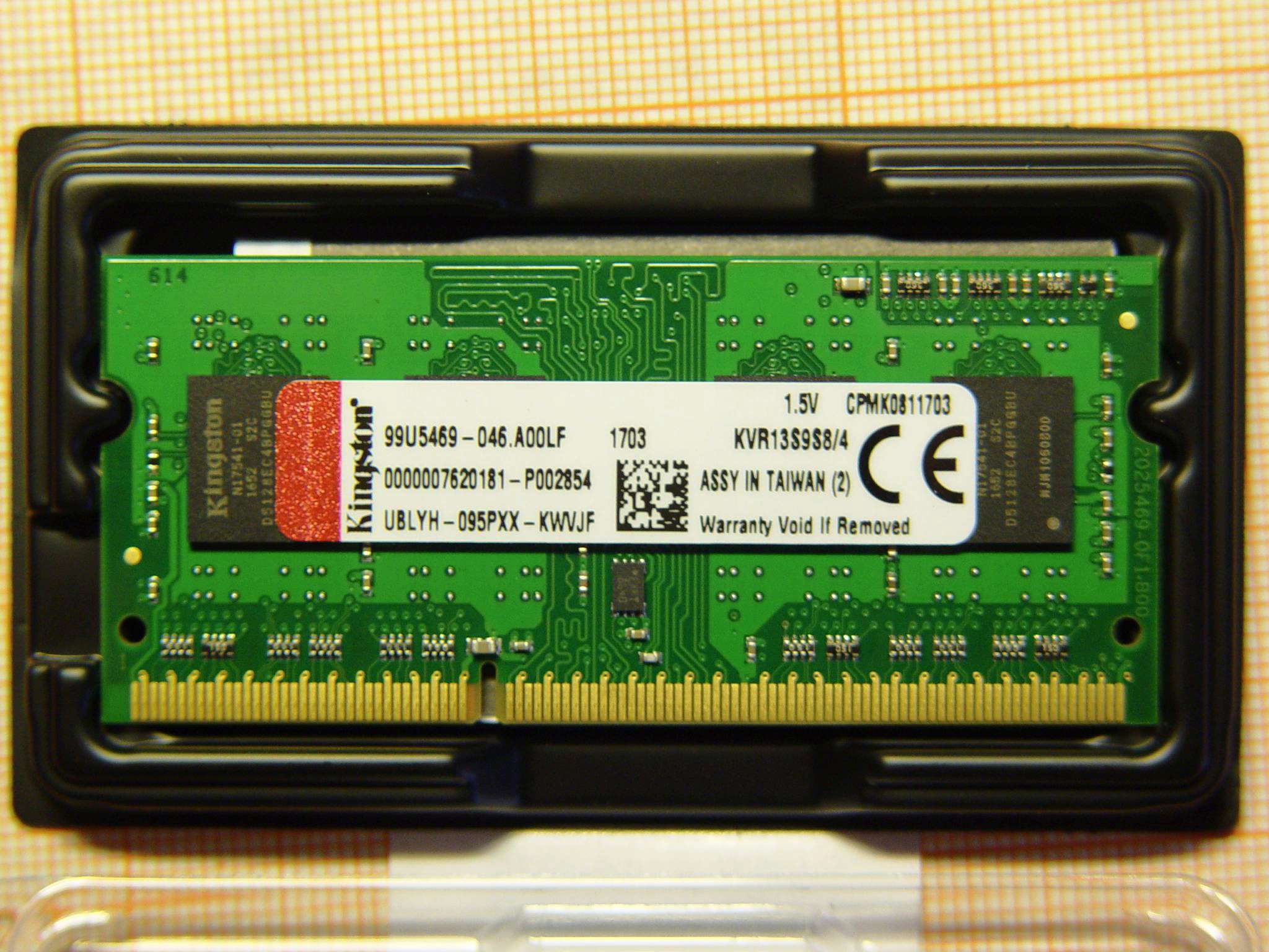 Оперативная память Kingston SO-DIMM DDR3 4Gb pc-10600 (KVR13S9S8/4 ...