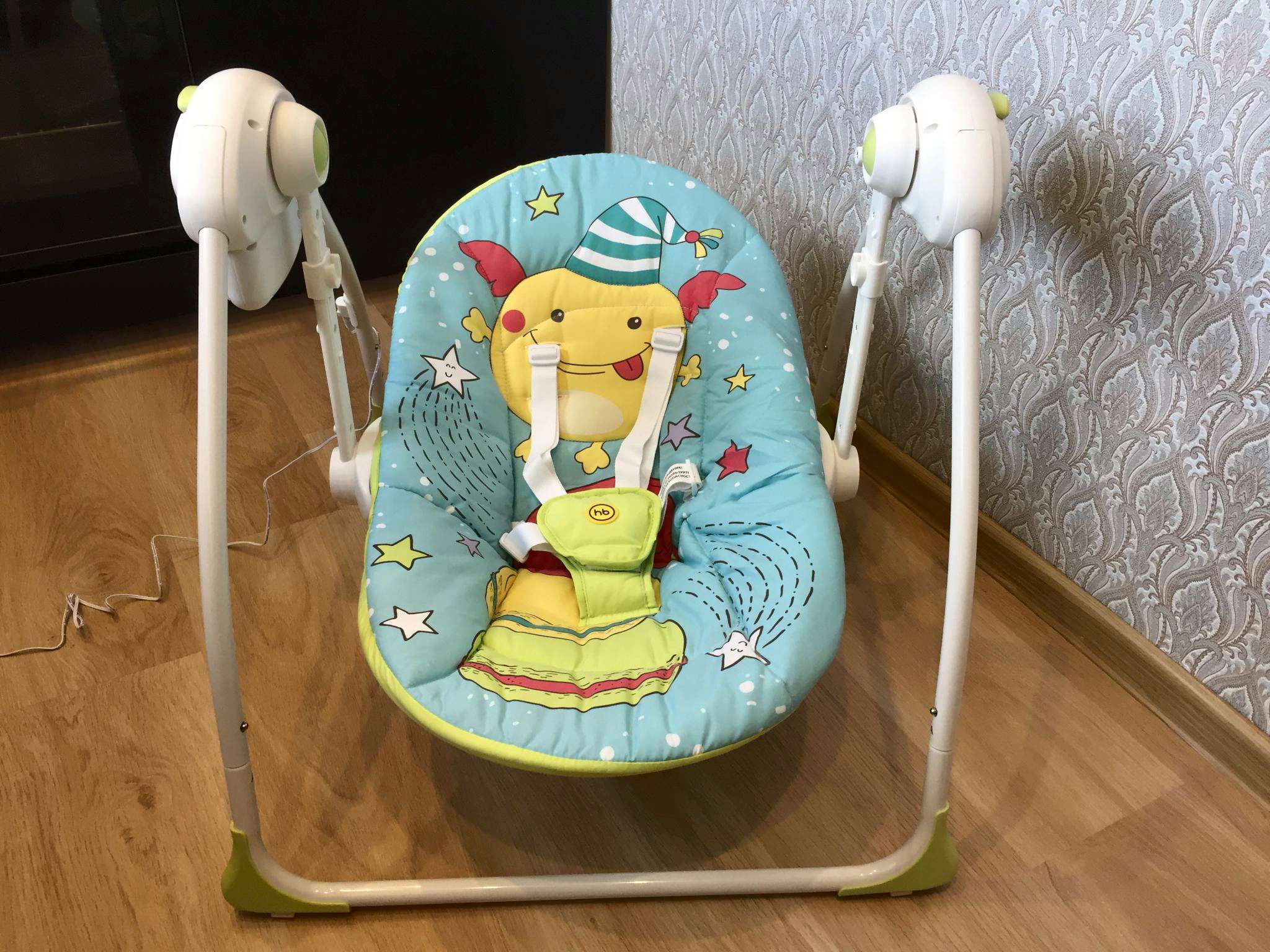 кресло качалка happy baby