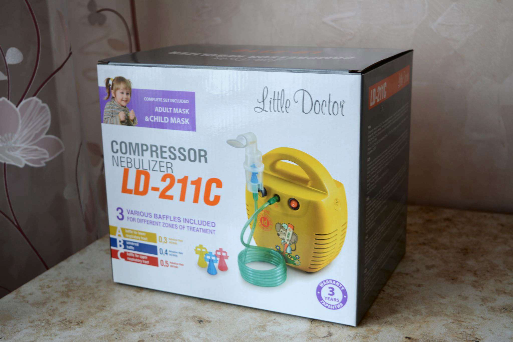 Ингалятор little Doctor LD-211c компрессорный (жёлтый)